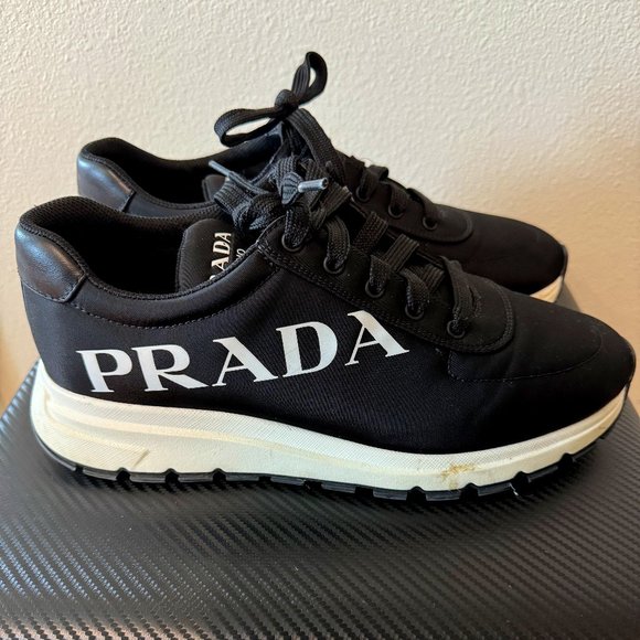 Men's Black Prada Nylon gabardine Runner - Picture 1 of 4